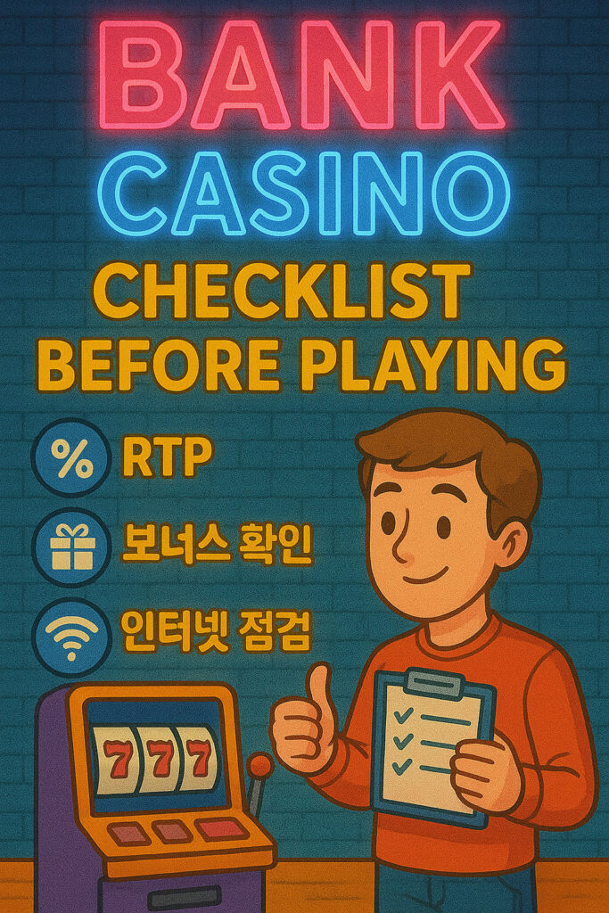 뱅크카지노 플레이 전 체크리스트